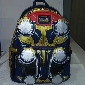 NWT Loungefly Marvel Thor Love and Thunder Mini Backpack Glow in the Dark Bag Loungefly Marvel Thor: Love And Thunder Glow-In-The-Dark  main image 2